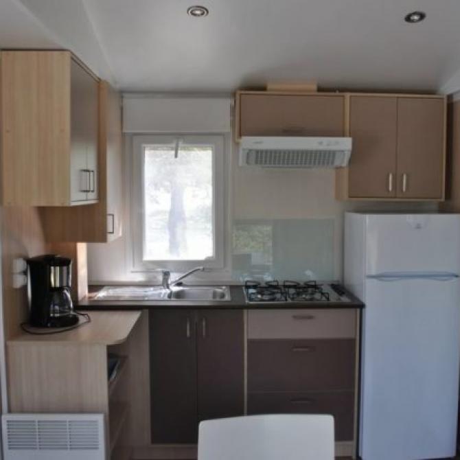 cuisine mobil home - Camping La Garenne - Crots
