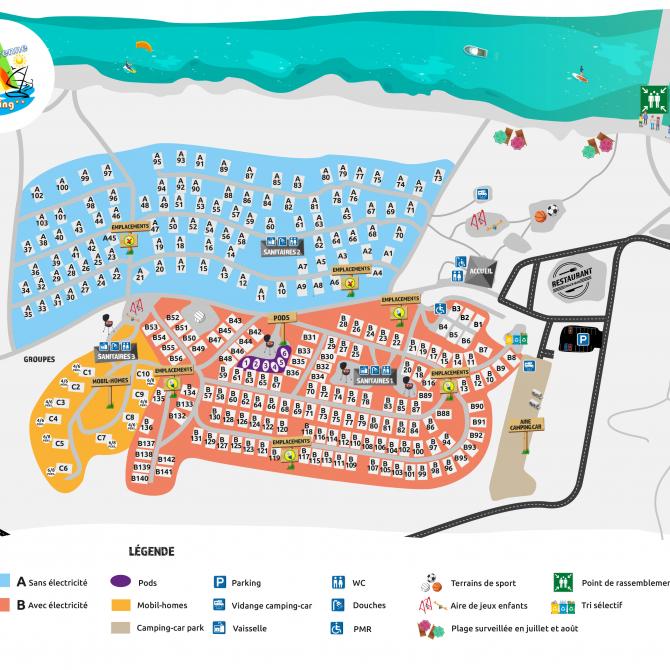 plan Camping La Garenne ** 05200 crots